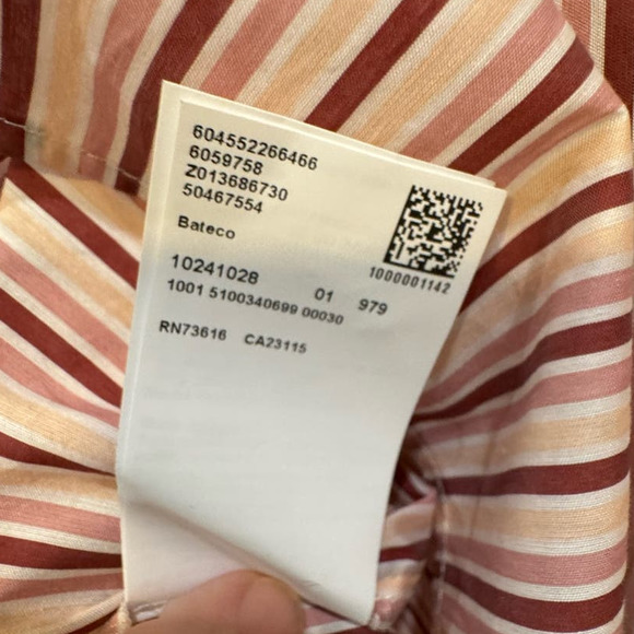 BOSS $248 Bateco Oversized Striped Top Size 12 - Picture 10 of 11